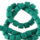 Polymer tube Perlen 6mm - Petrol green